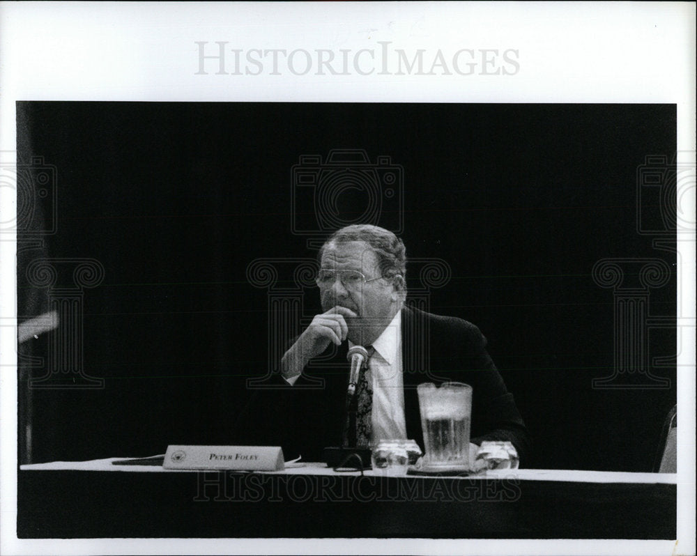 1991 Press Photo Peter Foley NTBS Hearing on Air Crash - Historic Images