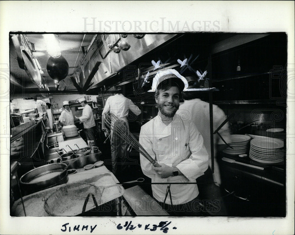 1980 Press Photo Chef Jimmy Schmidt, London Chop House - Historic Images