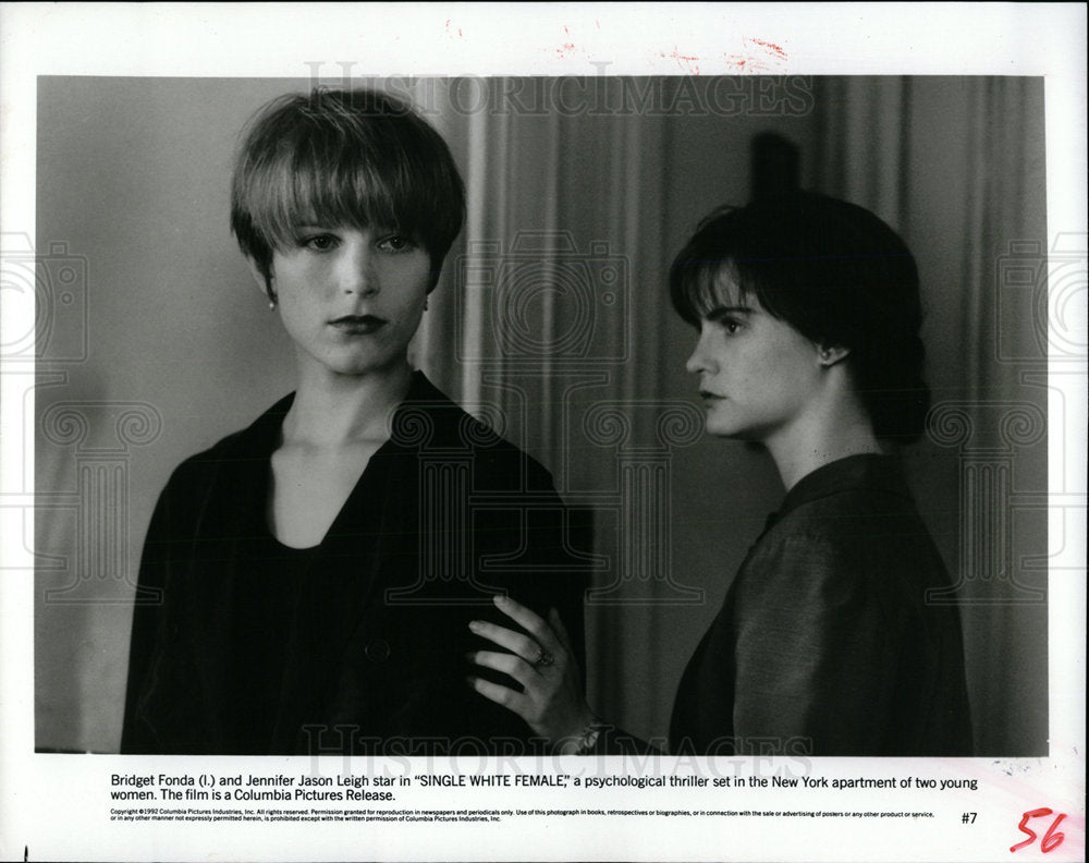 1992 Press Photo Single White Female Film Actors Fonda - Historic Images