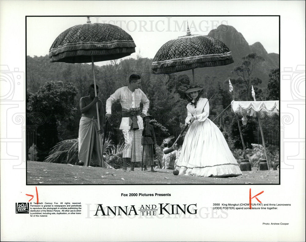 1999 Press Photo Jodie Foster &quot;Anna &amp; the King&quot; - Historic Images