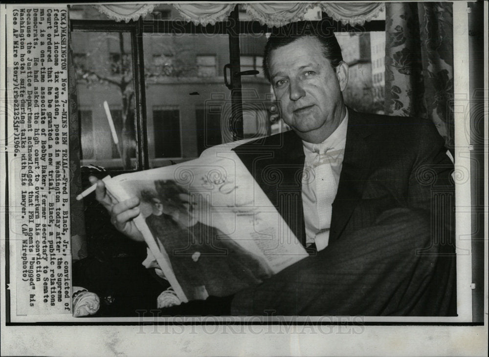 1966 Press Photo Fred Black granted New Trial - Historic Images