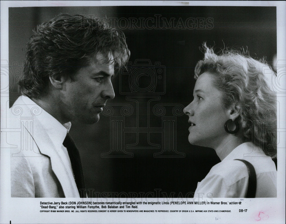 1989 Press Photo Don Johnson & Penelope Ann Miller - Historic Images