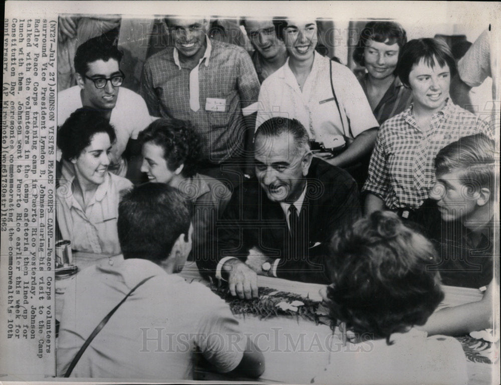 1962 Press Photo Lyndon Baines Johnson President - Historic Images