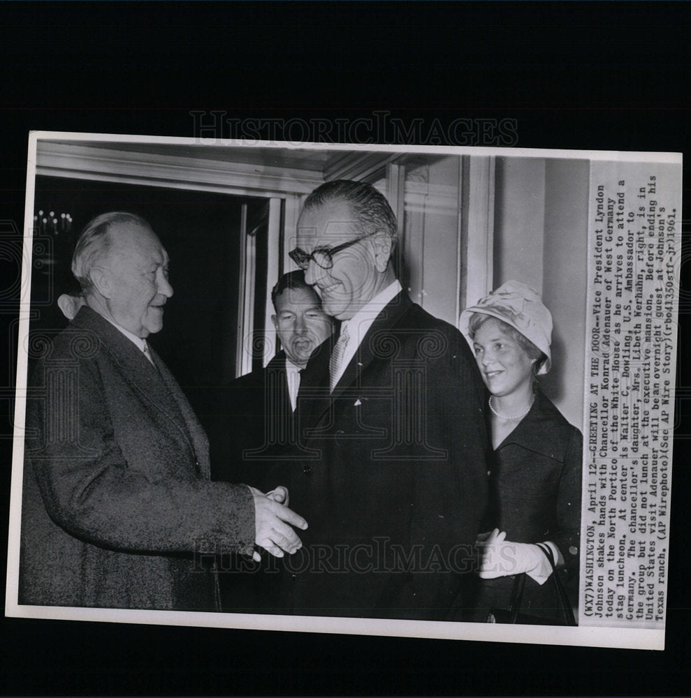 1961 Press Photo Vice President Lyndon Johnson - Historic Images