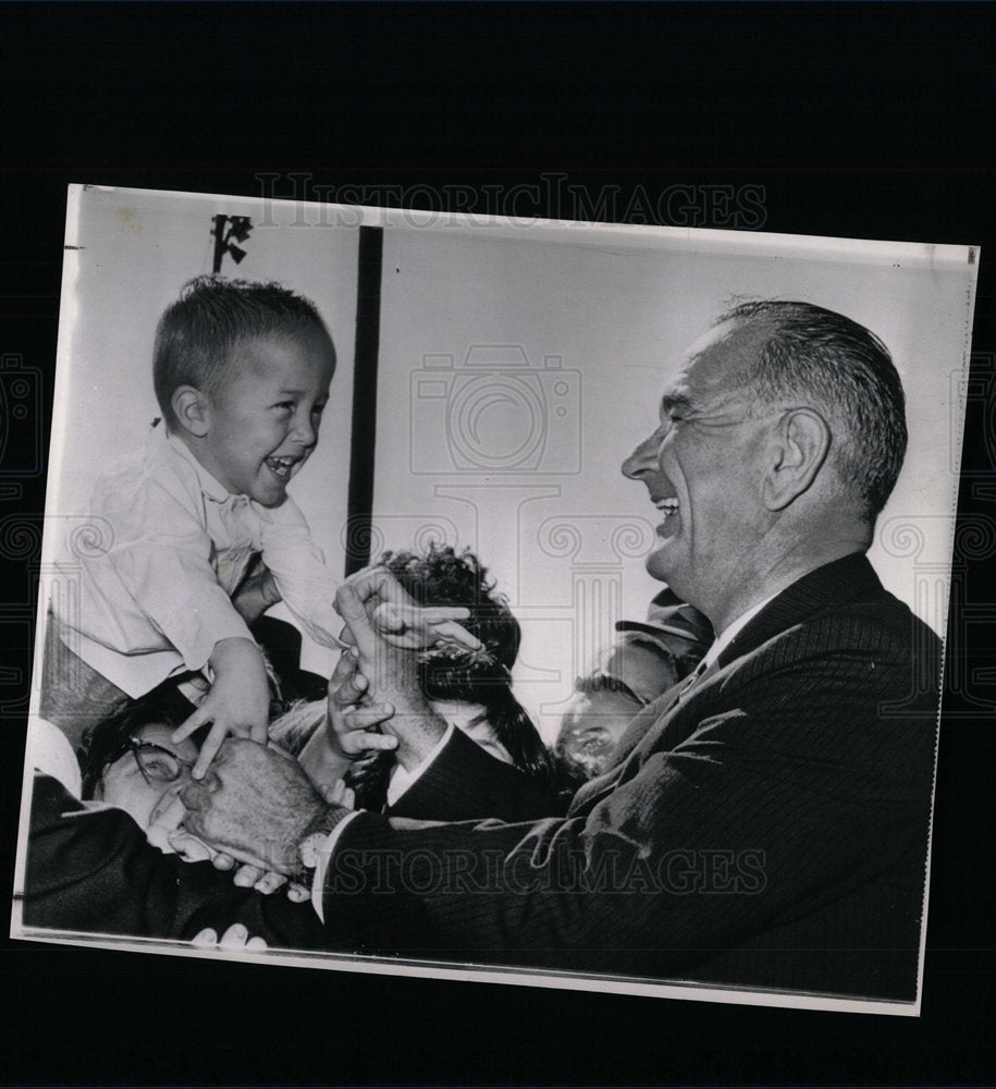 1961 Press Photo Vice President Lyndon Johnson  - Historic Images