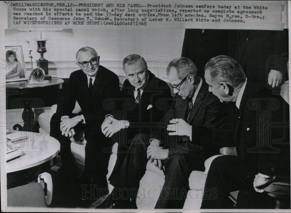 1965 Press Photo Lyndon Baines Johnson President  - Historic Images