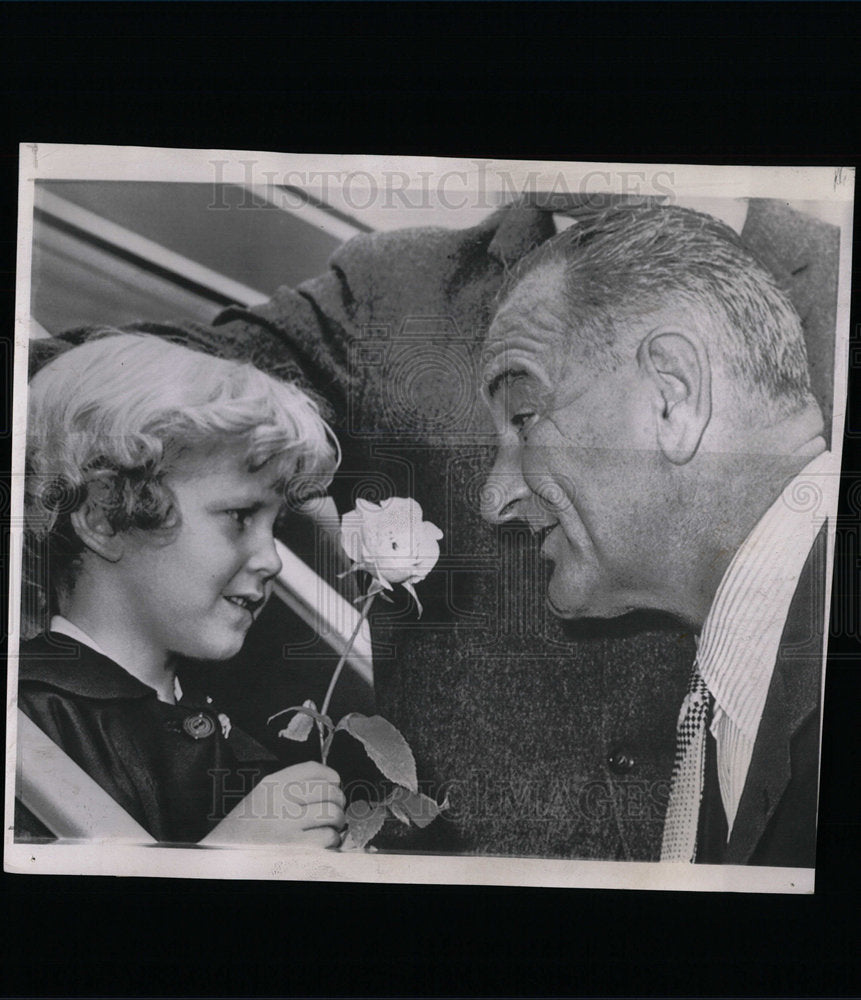 1960 Press Photo Lyndon Baines Johnson President - Historic Images