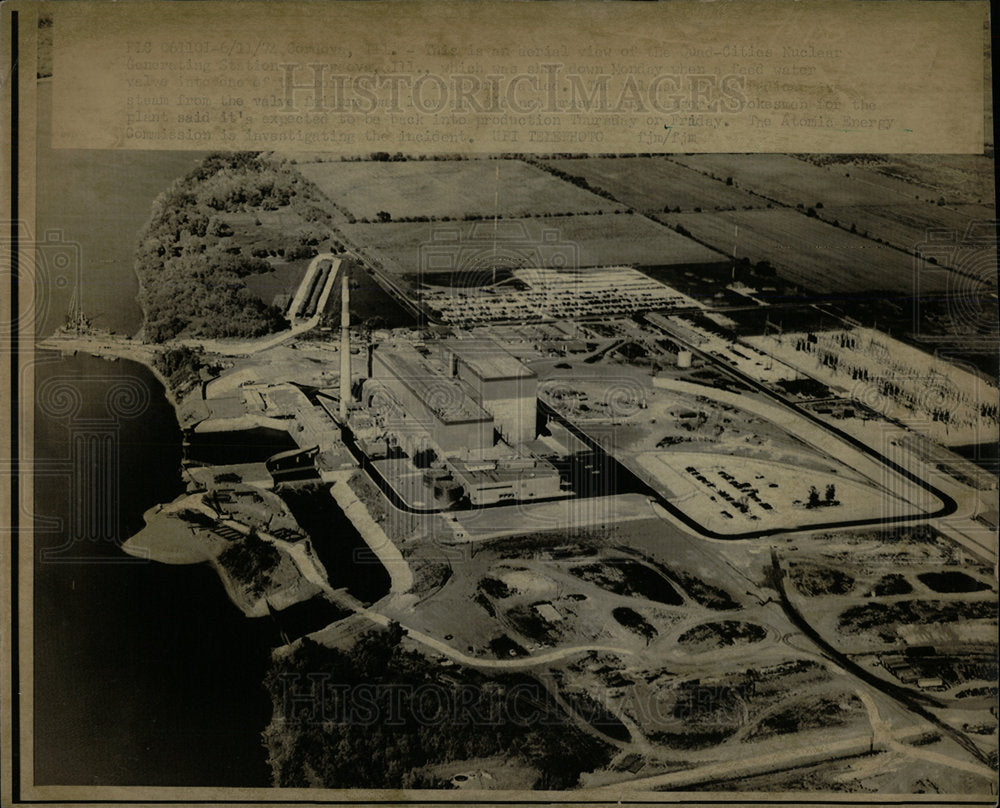Press Photo Quad Cities Nuclear Generating Plant - Historic Images
