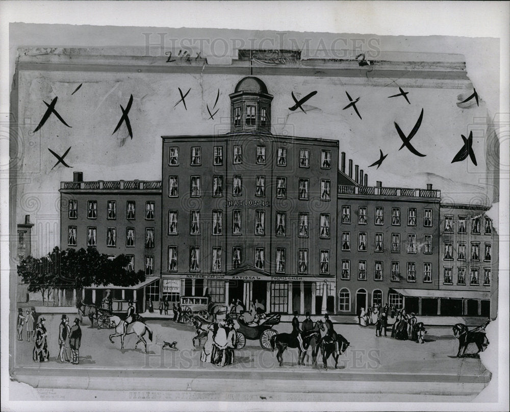1946 Press Photo Illustration National Hotel Detroit - Historic Images