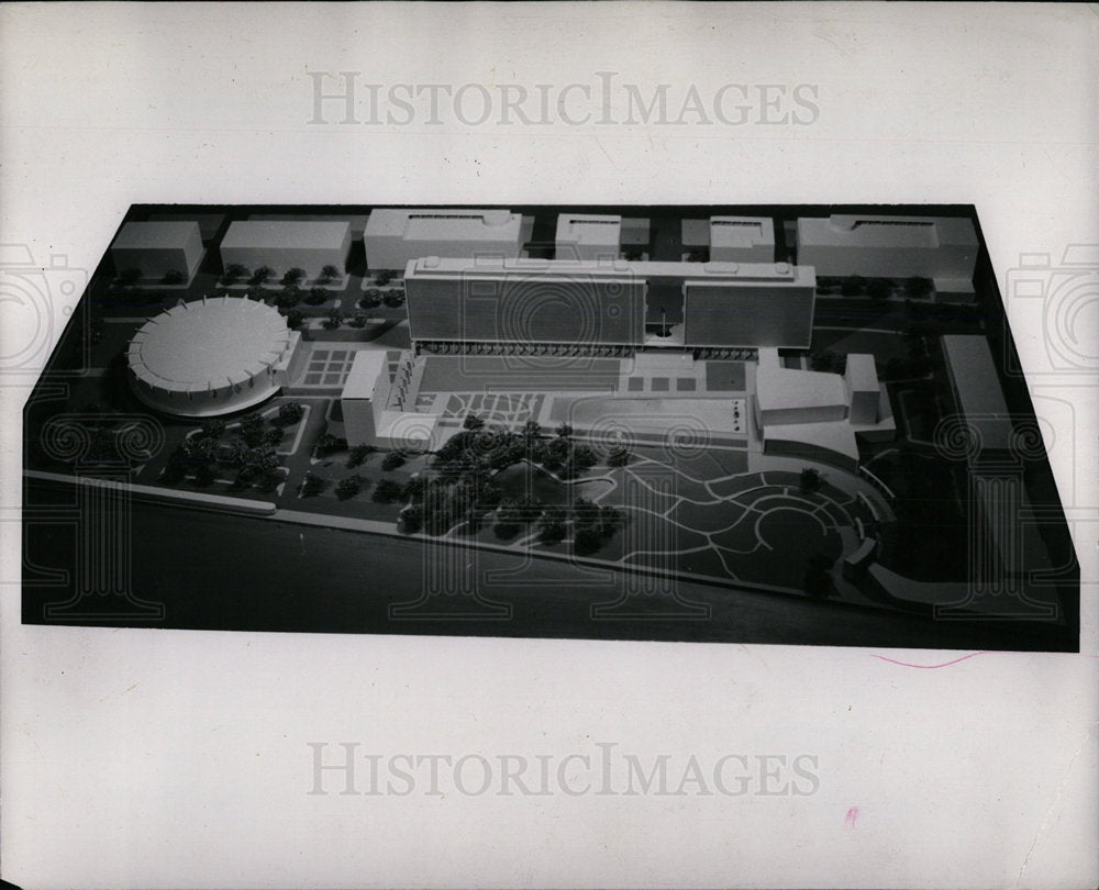 1994 Press Photo diagram Civic Center - Historic Images