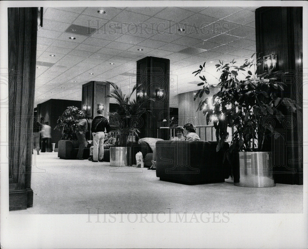 1978 Press Photo Lobby area reception desk dining Room - Historic Images