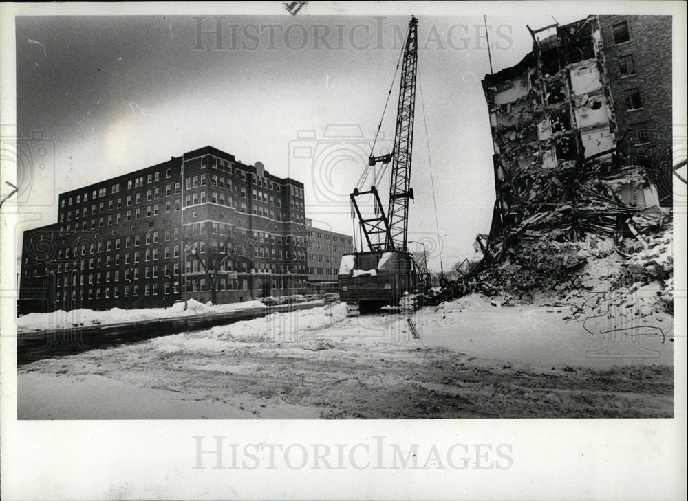 1982 Press Photo Old St Joseph St Joe Building Brown  - Historic Images