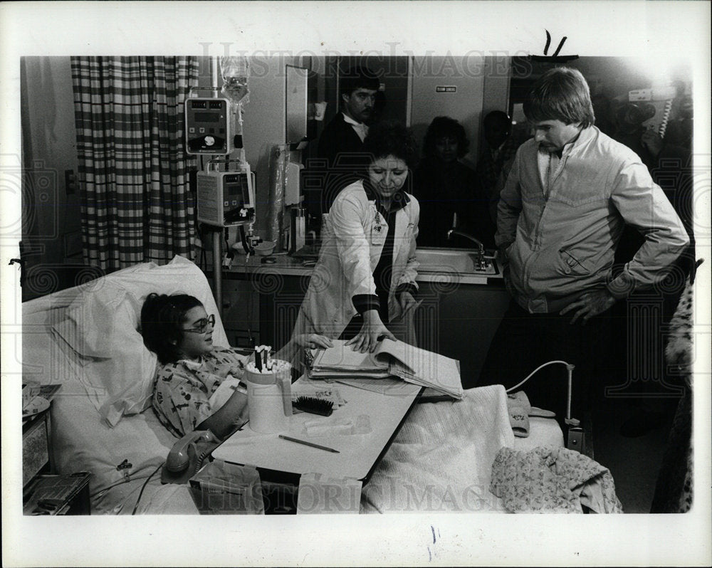 1984 Press Photo Detroit Children hospital Jimmy Tennis - Historic Images