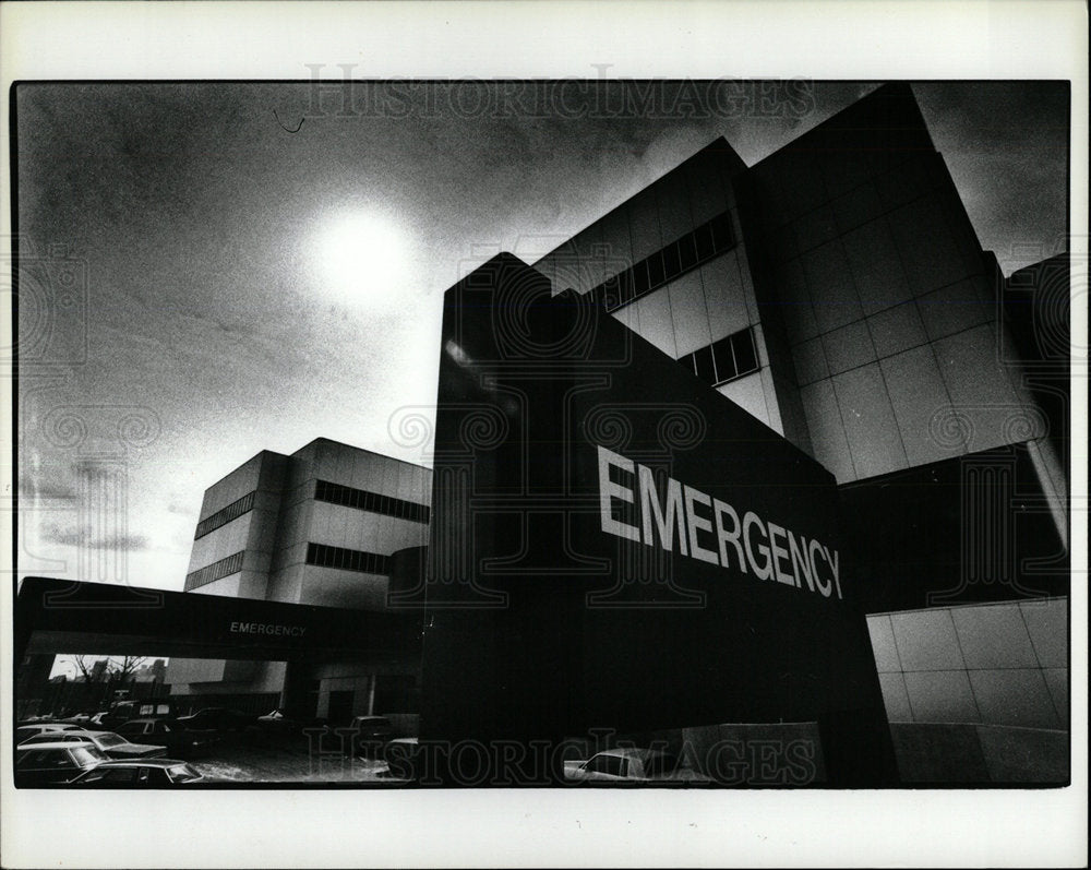 1980 Press Photo Detroit Receiving Hospital Michigan St - Historic Images
