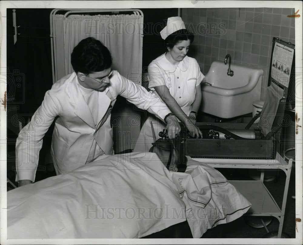 1938 Press Photo Hospital service Rena Bulgarellie  - Historic Images