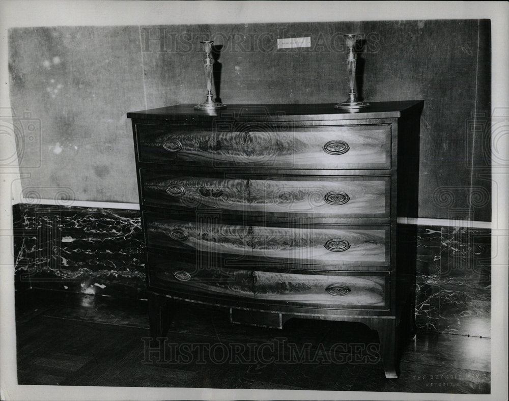 1935 Press Photo Detroit Institute Arts Dressing Table - Historic Images