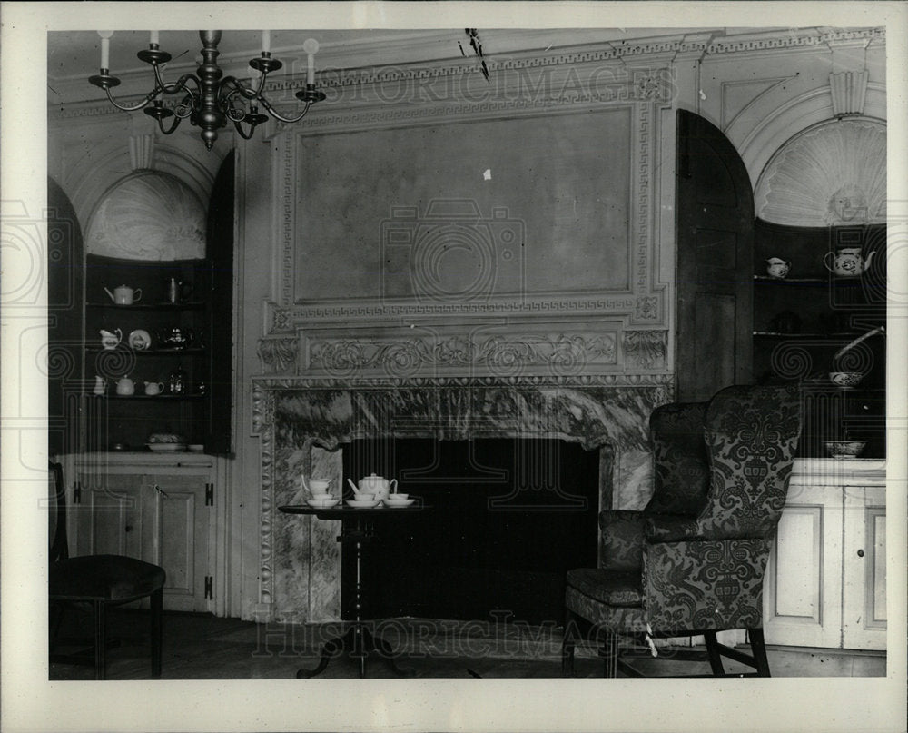 1936 Press Photo Furniture Exhibit Detroit Institute   - Historic Images