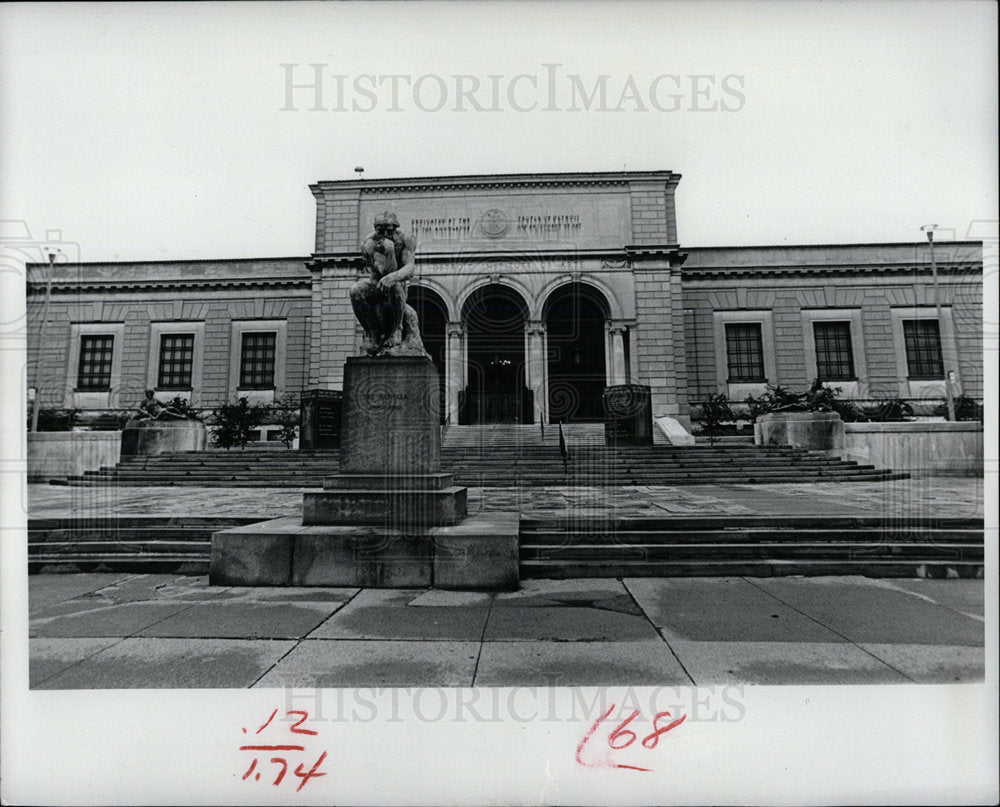1978 Press Photo Art Institute Building Detroit - Historic Images