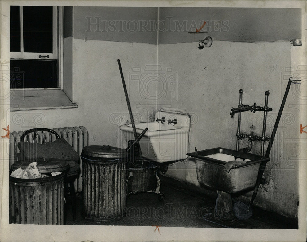 1938 Press Photo Utility room receiving hospital Gould - Historic Images