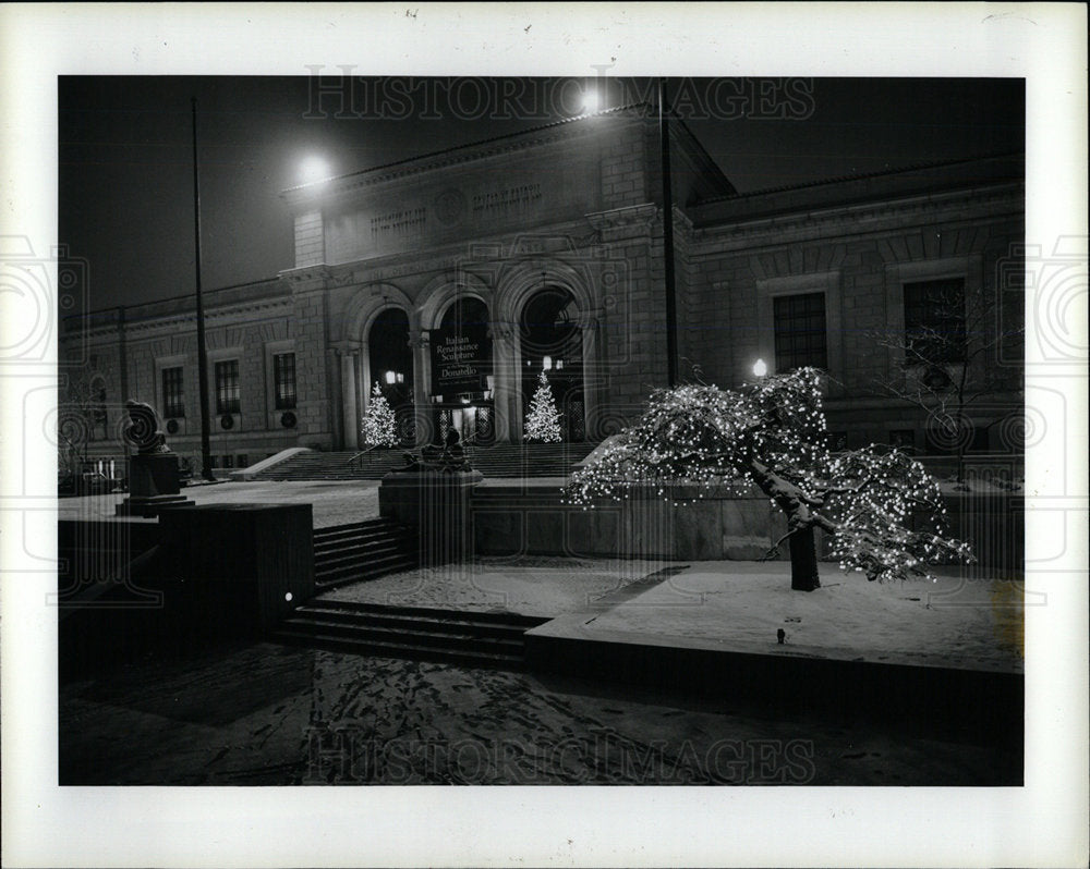 1985 Press Photo Detroit Institute arts Builder  - Historic Images