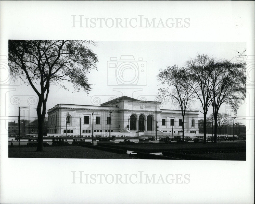 1969 Press Photo Institute arts Detroit Exterior Trees - Historic Images