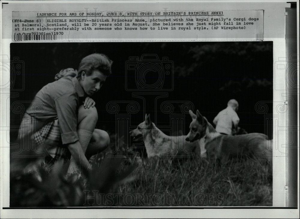 1970 Press Photo British Princess Anne Picture Royal Fa - Historic Images