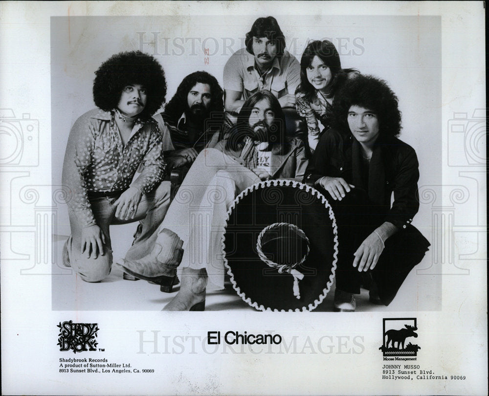 1976 Press Photo El Chicano Ebbets Field rock group  - Historic Images