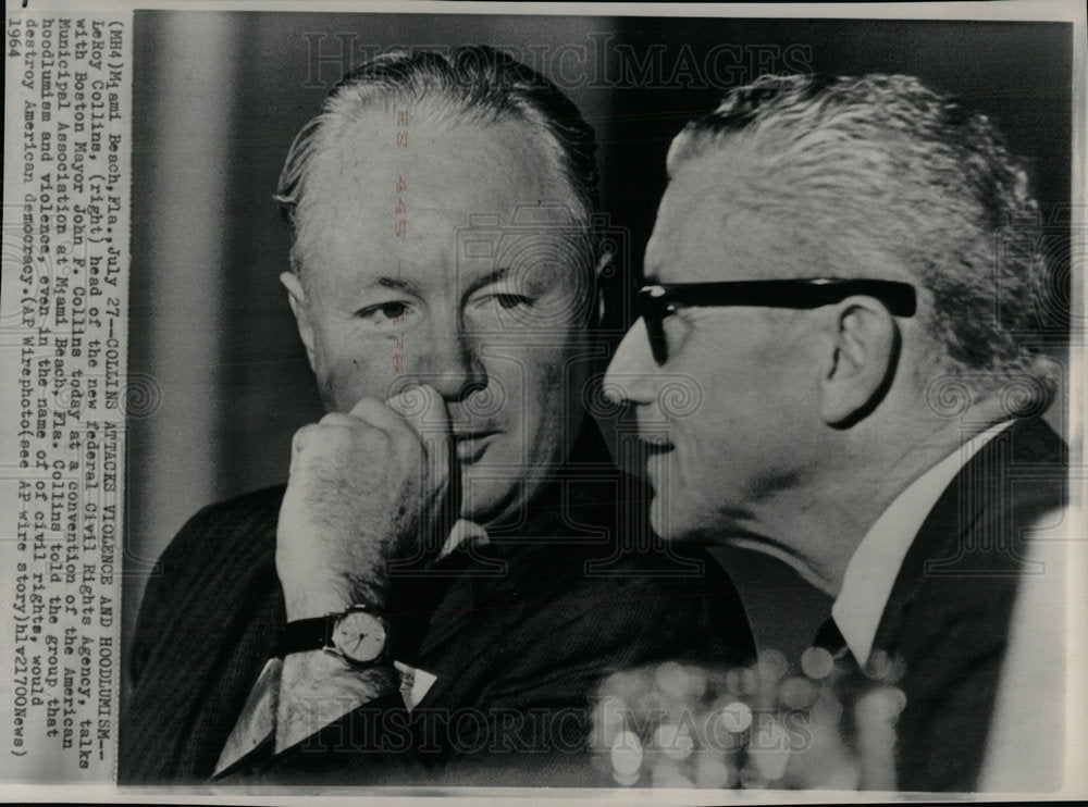 1964 Press Photo Le Roy Collins Federal Civil Agency  - Historic Images