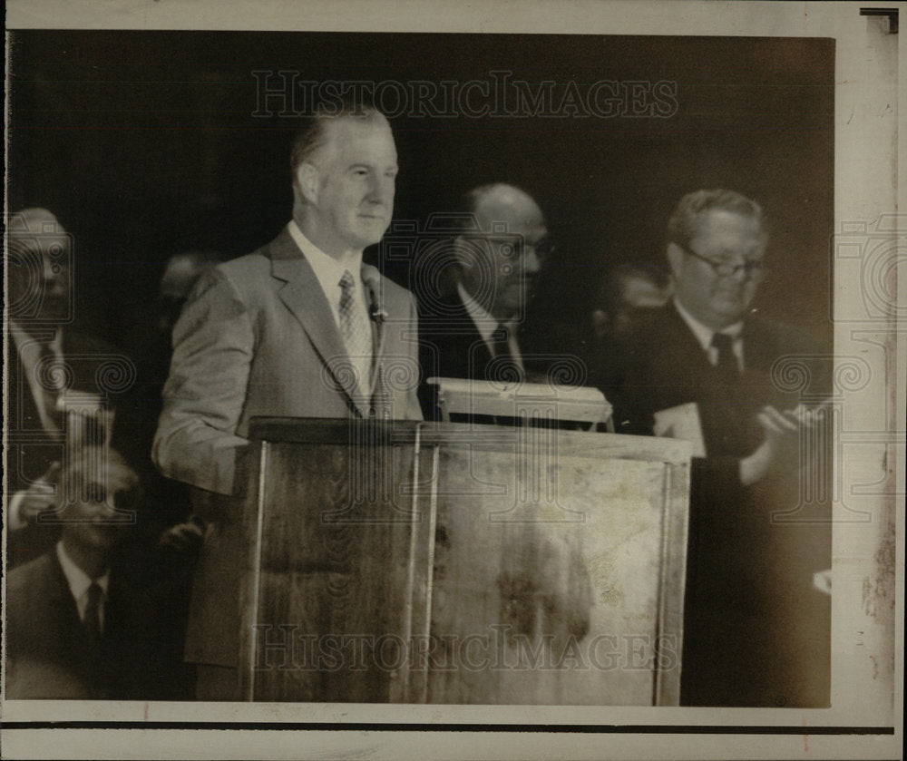 1970 Press Photo Vice president Spiro Agnew Houston  - Historic Images