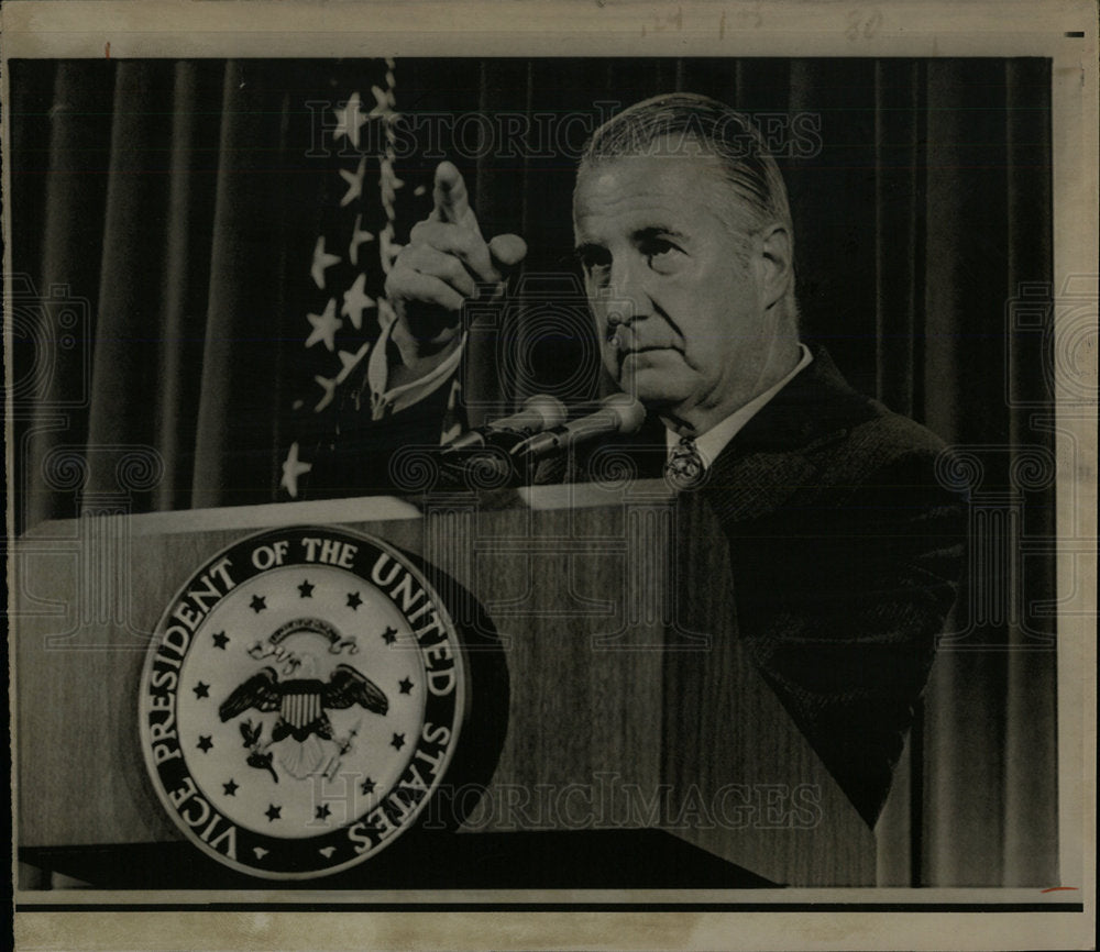 1973 Press Photo Spiro Agnew Vice Pres United States - Historic Images