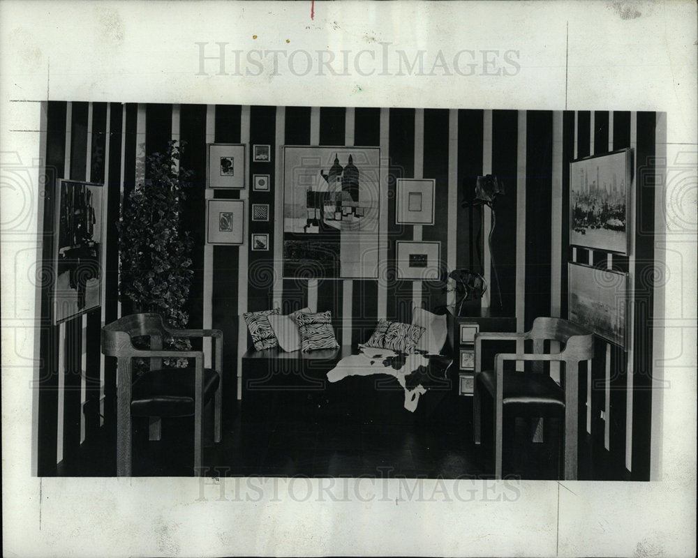 1968 Press Photo Karl Steinhauser Interior Design Home  - Historic Images