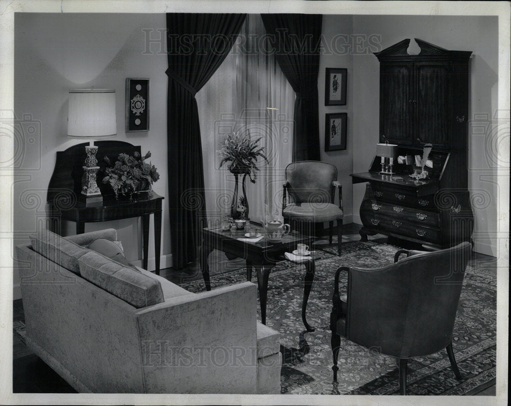 1966 Press Photo The Drexel furniture room designer - Historic Images