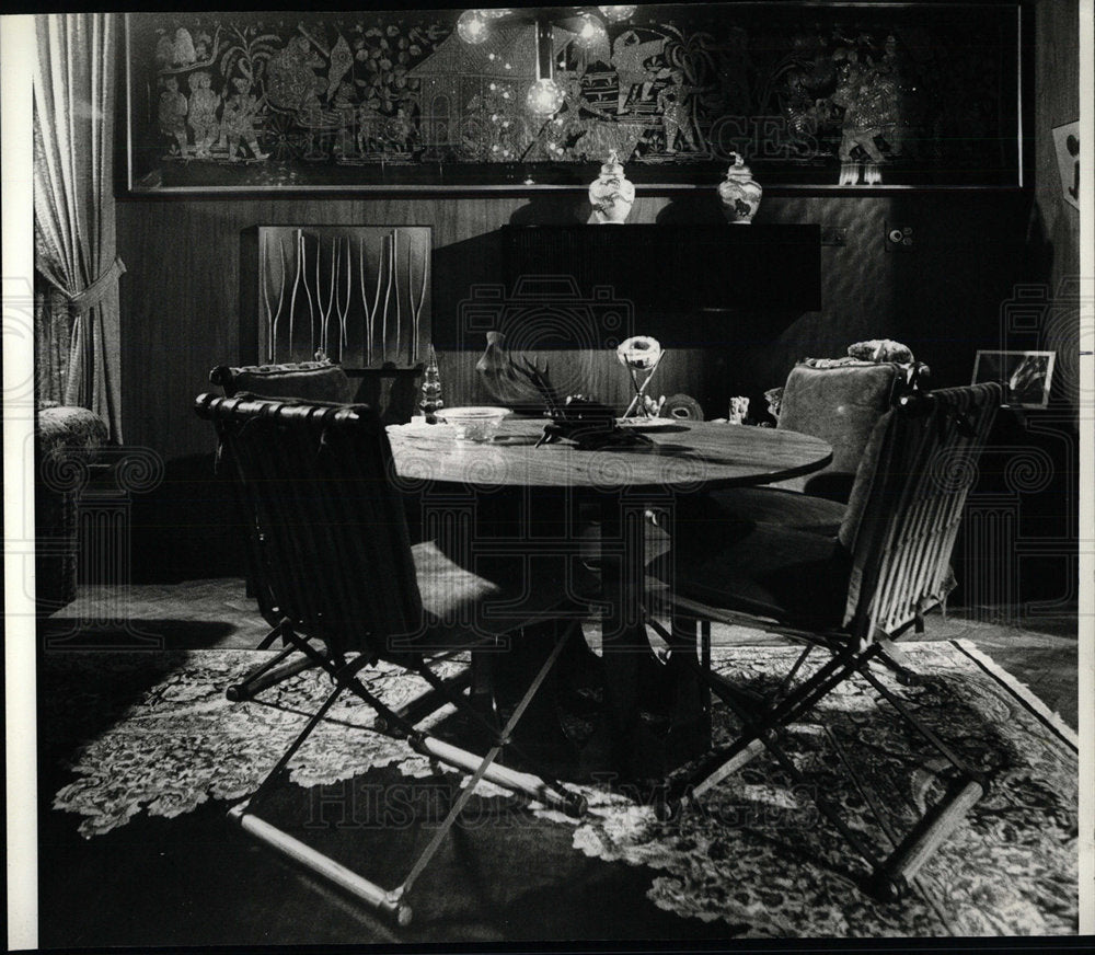 1977 Press Photo Interior Decorating Ethel Samuel Home - Historic Images
