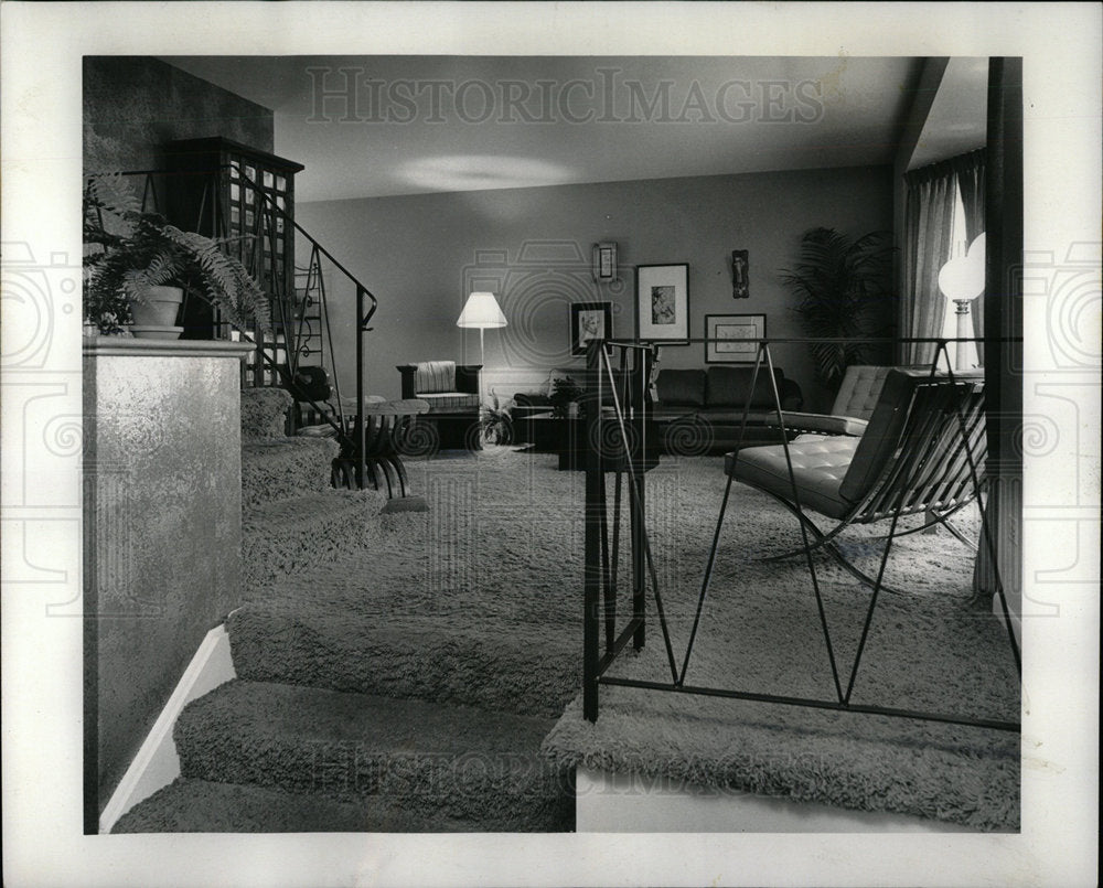 1969 Press Photo Winston Development Corp Living room  - Historic Images