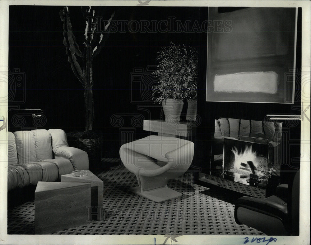 1976 Press Photo Billy Gaylord Interior designer room - Historic Images