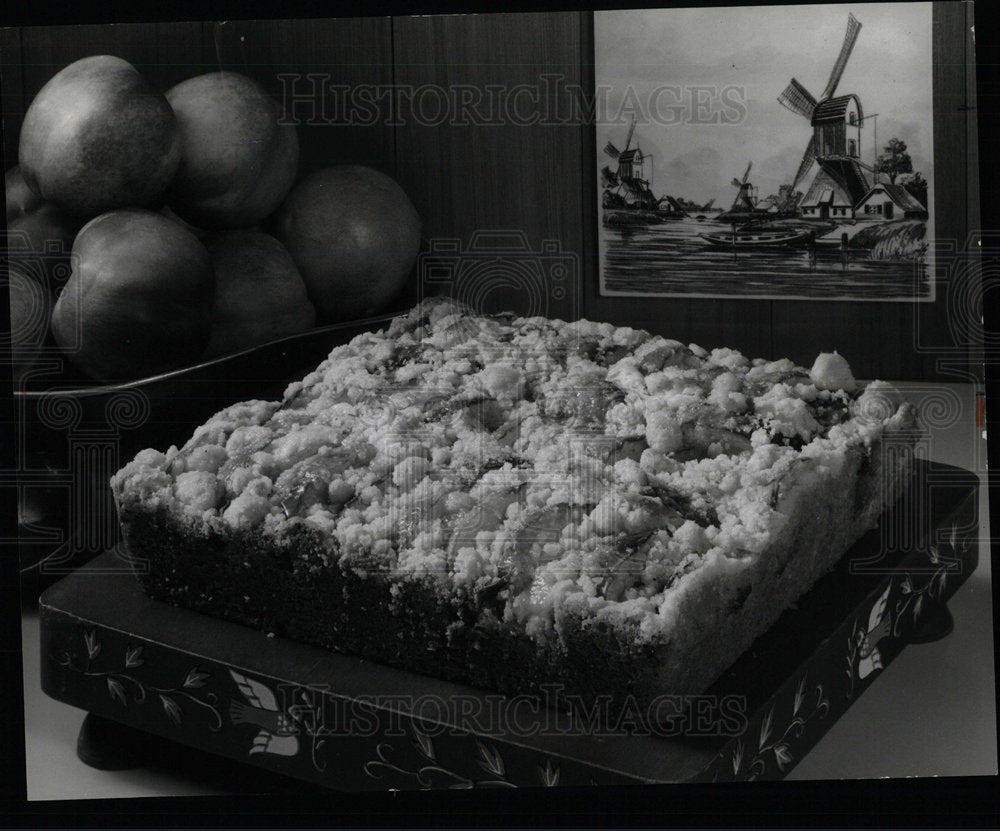 1978 Press Photo Dutch Crumb Coffee Cake  - Historic Images