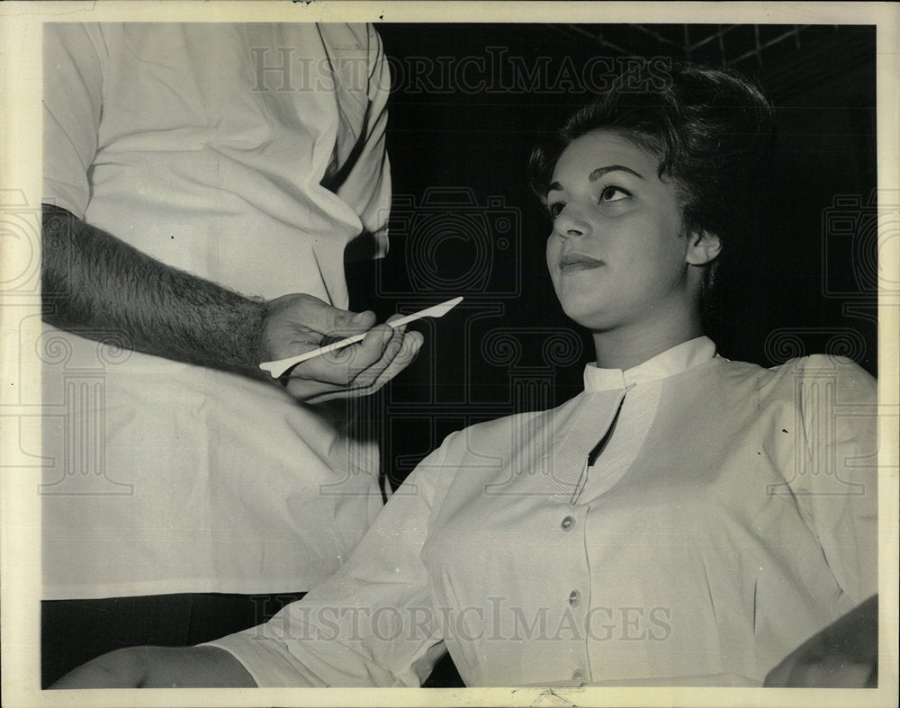 1963 Press Photo Oral Cancer Detection Program Launched - Historic Images