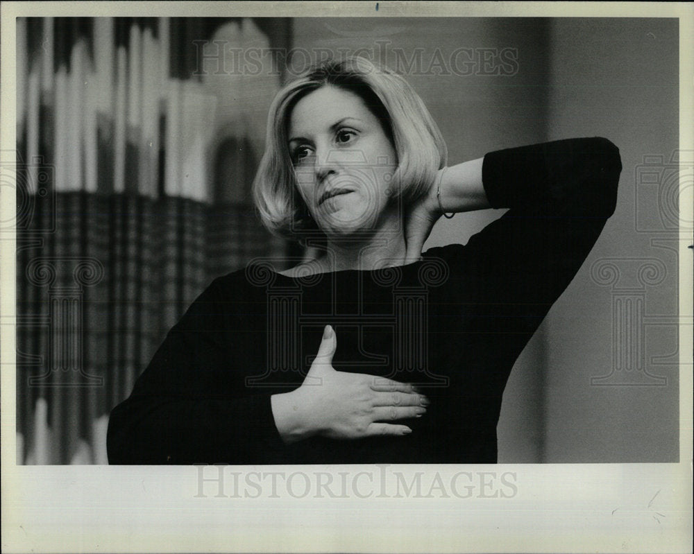 1984 Press Photo Natalie Miller Anna Portes Cancer  - Historic Images