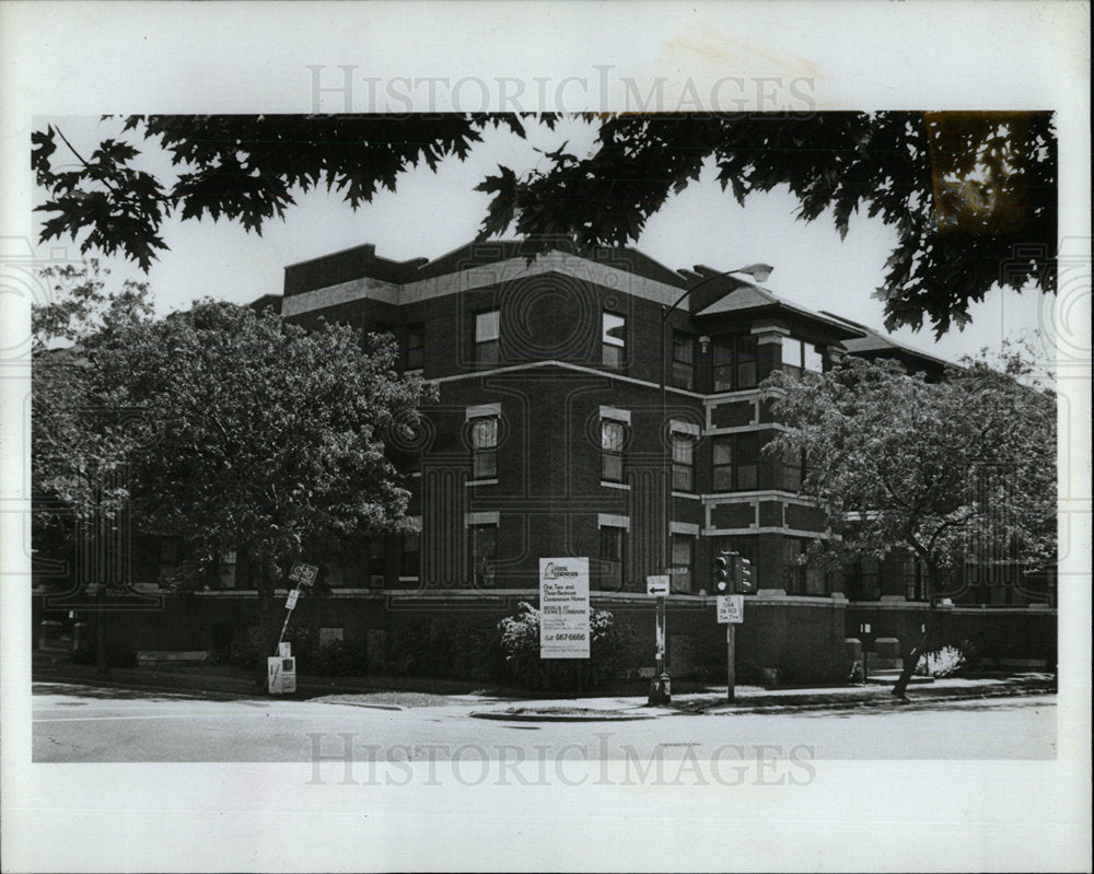 1979 Press Photo older four corner building design  - Historic Images