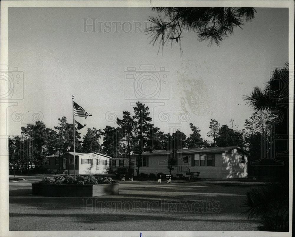 1977 Press Photo Mobile homes trailer courts plots  - Historic Images