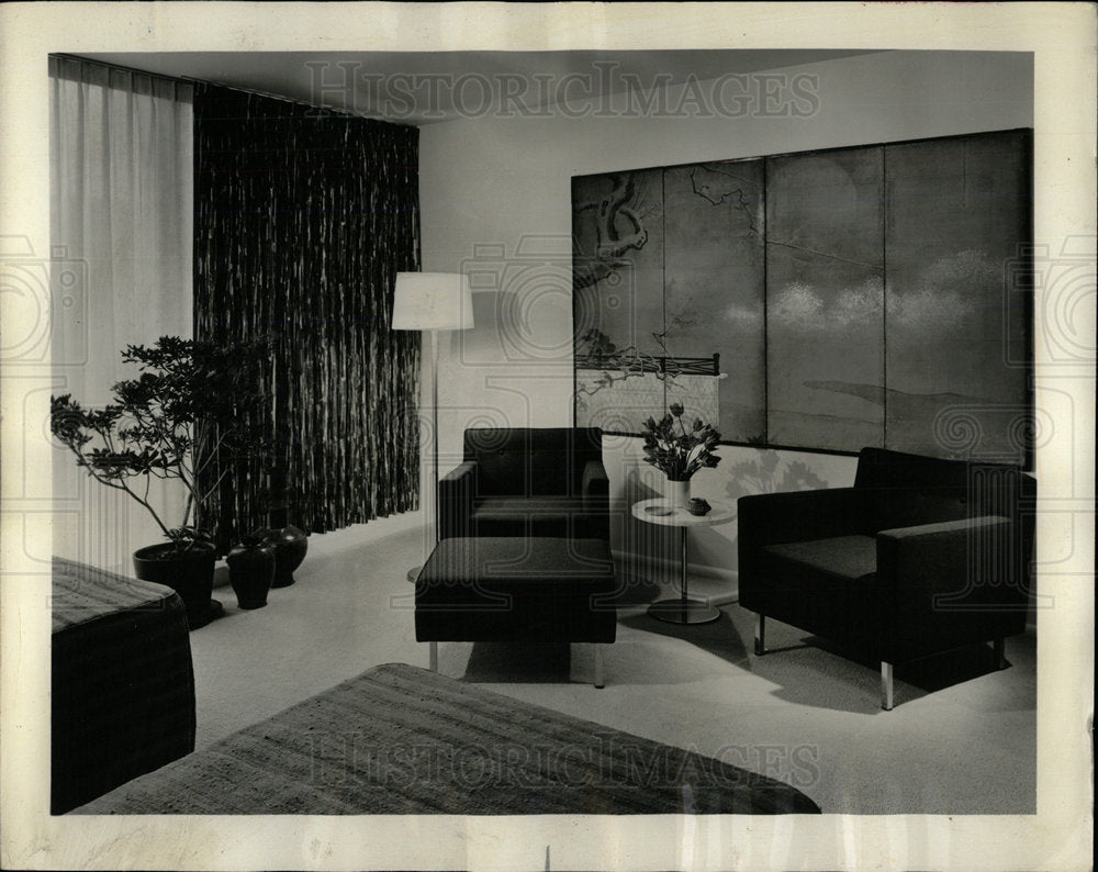 1962 Press Photo Master Bedroom Lakeview Apartments - Historic Images