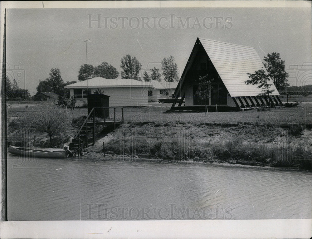 1968 Press Photo A-Frame House Home - Historic Images