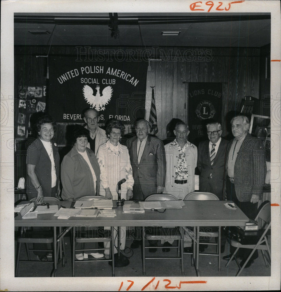 1976 Press Photo Polish American Social Club Officers - Historic Images