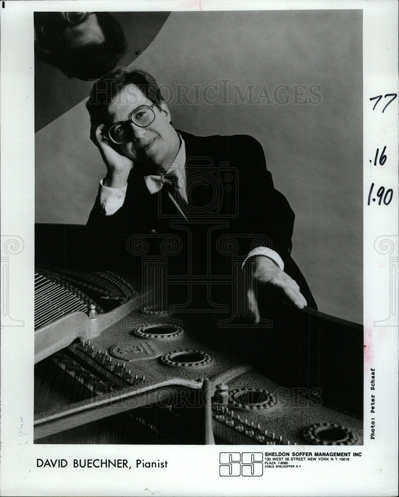 1987 Press Photo David Buechner American pianist - Historic Images