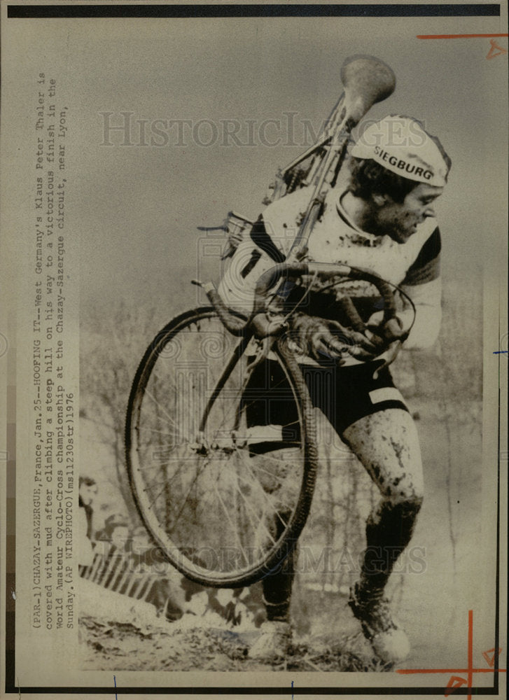1976 Press Photo Germna Cyclist Peter Thaier France - Historic Images