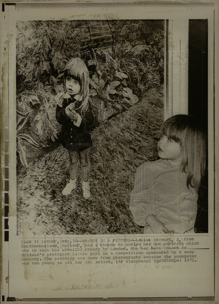 1971 Press Photo Louise Stewart Britains Prettiest Girl - Historic Images