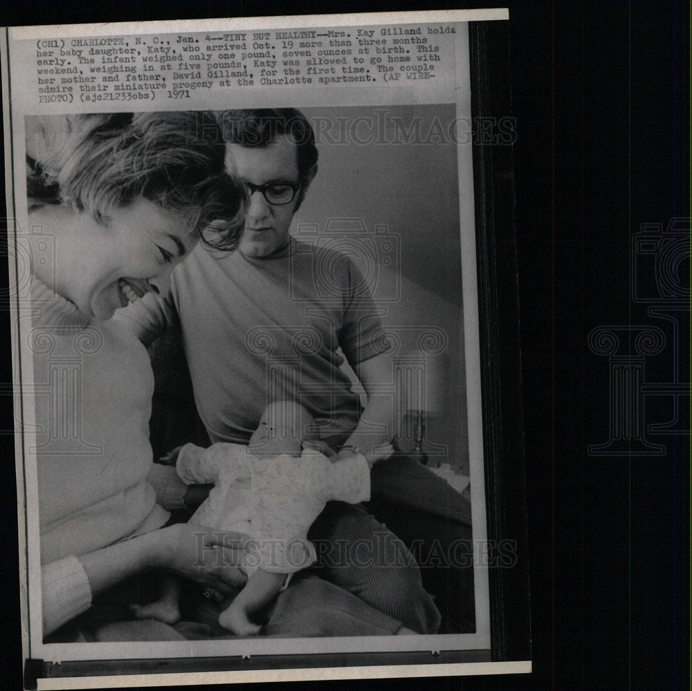 1971 Press Photo PREMATURE BABY KATHY - Historic Images