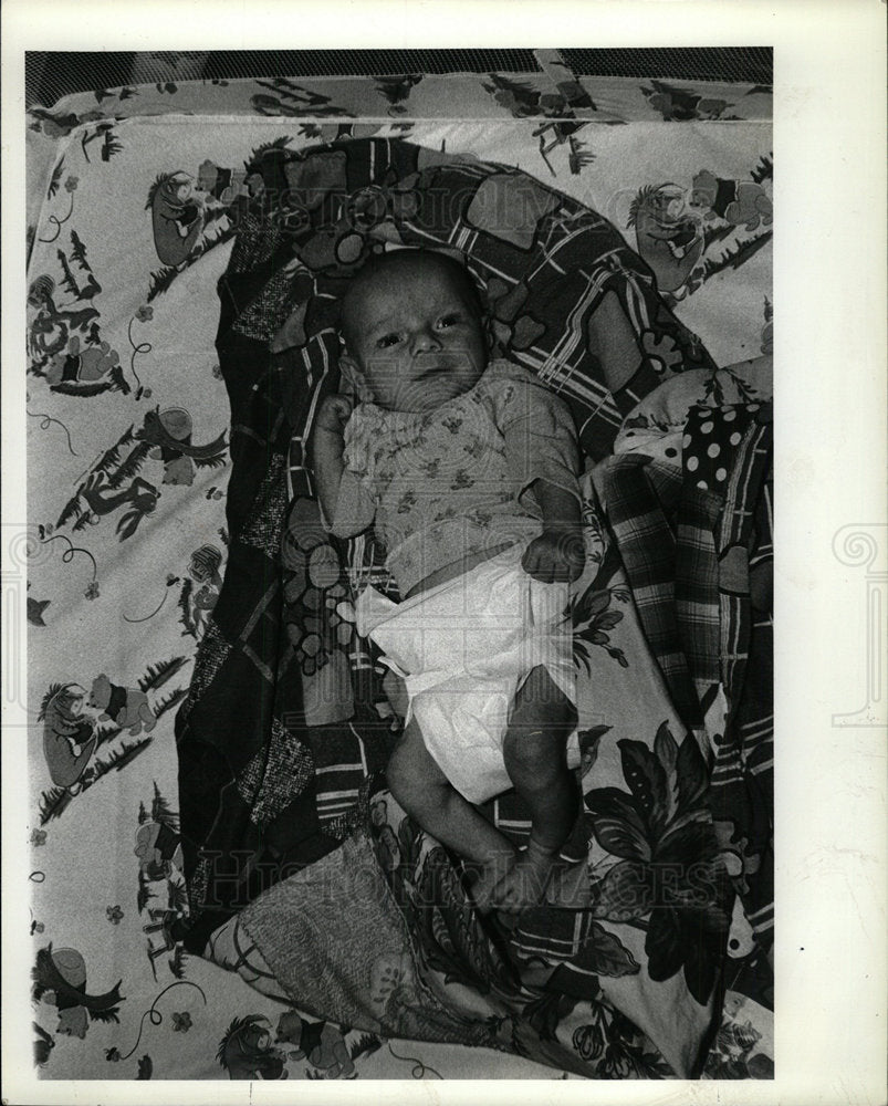 1979 Press Photo Unattended Baby, Daniel John Eigling - Historic Images