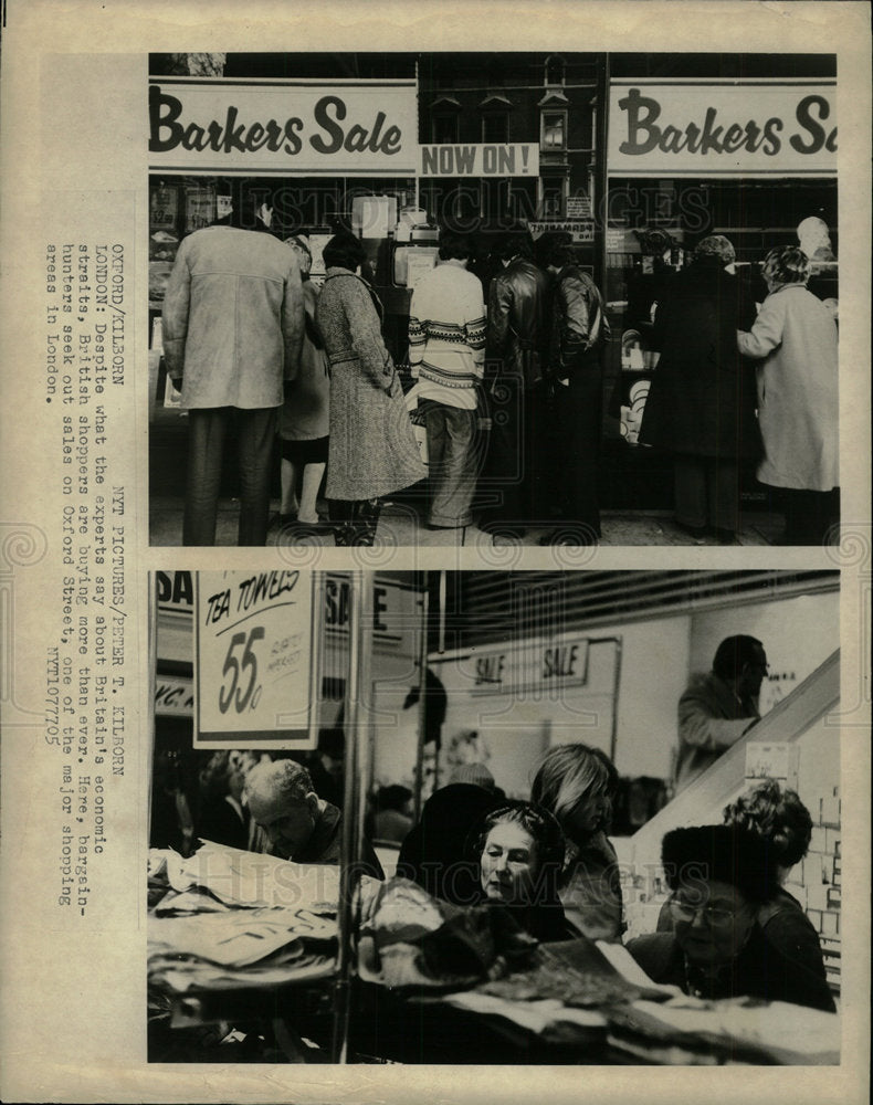 Press Photo London Oxford Street Shopping Area - Historic Images