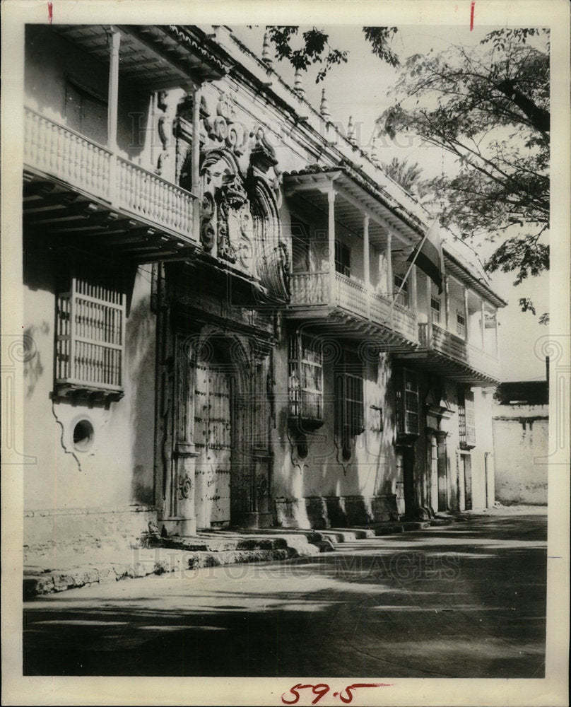 1963 Press Photo Cartagena Colombia Building - Historic Images